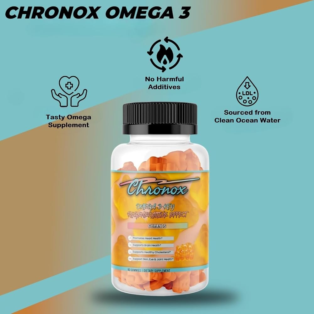 Chronox Omega 3 Fish Oil Gummies Orange Flavor - 1 Count - image 5
