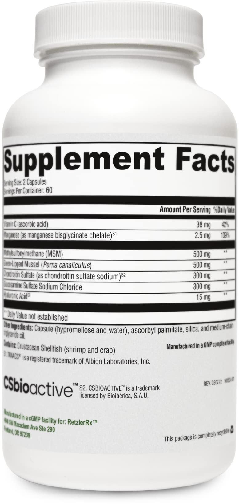 HormoneSynergy RetzlerRx Joint Support DJD - 120 Capsules - image 2