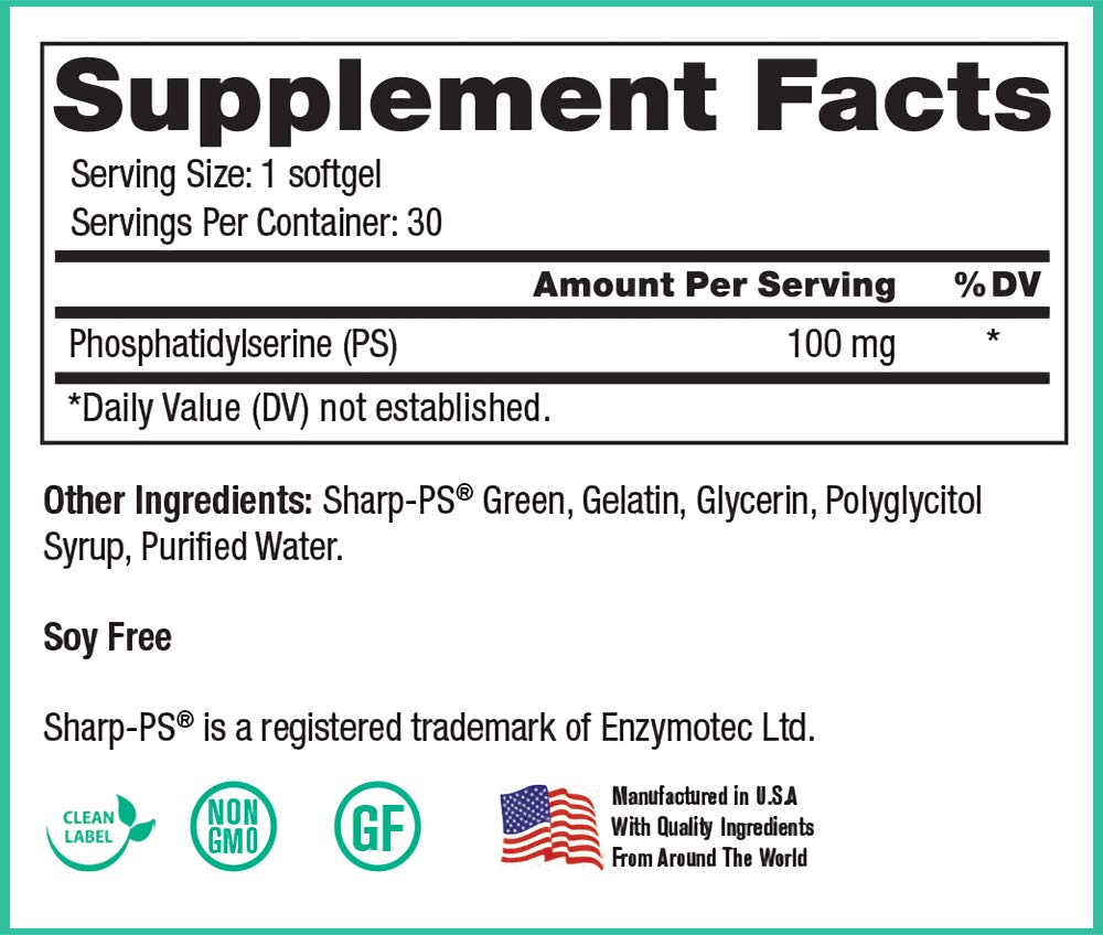Peak PS Phosphatidylserine Brain Health Supplement - 30 Softgels - image 2