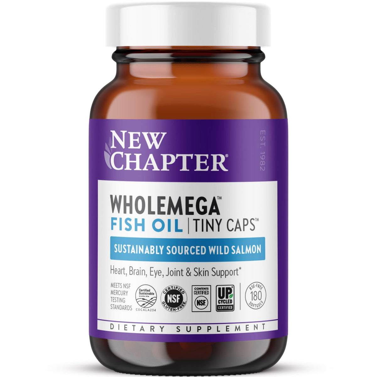 New Chapter Wholemega Tiny Capsule Fish Oil - 180 Softgels