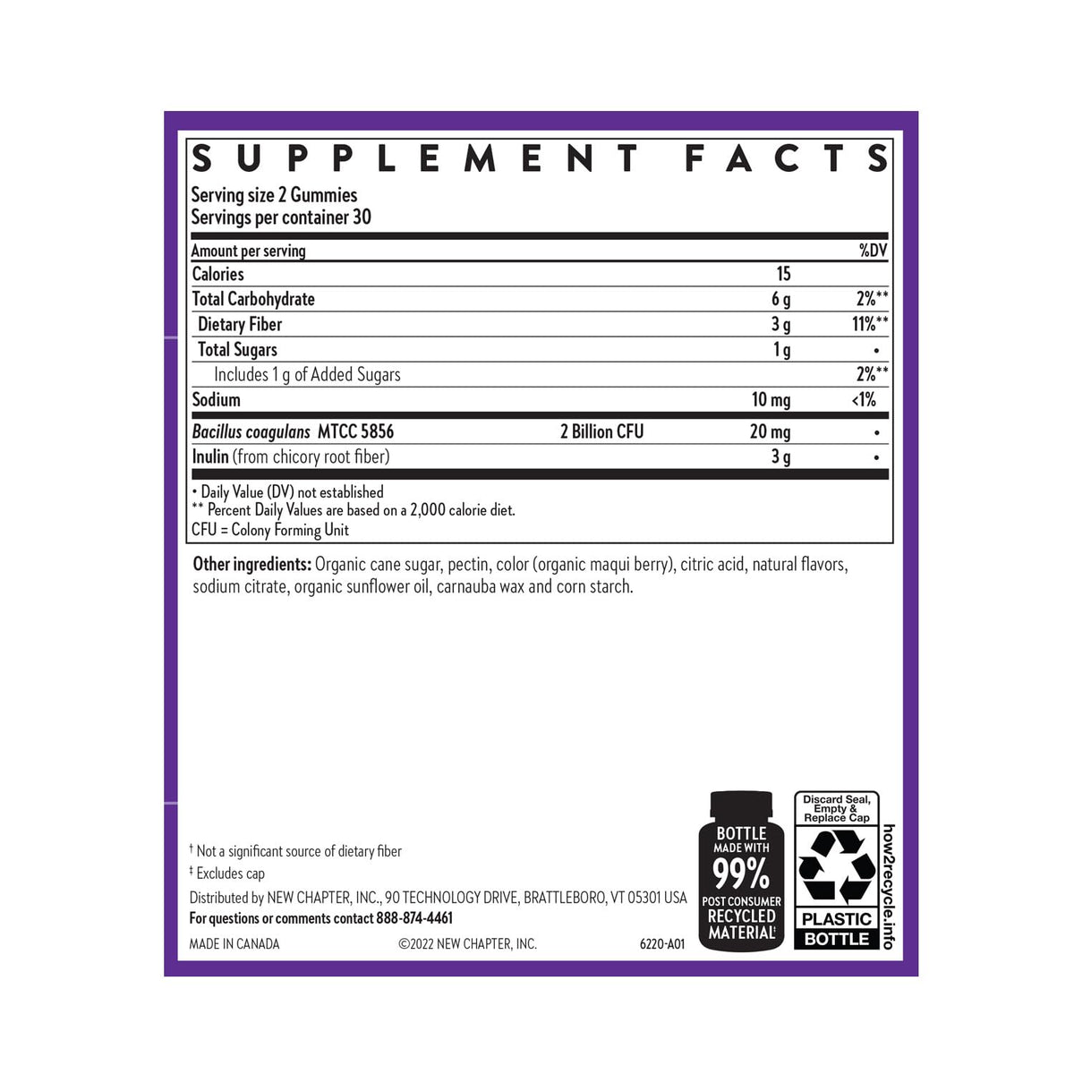 New Chapter All-Flora Probiotic Gummies Gut Health Support - 60 Count - image 6