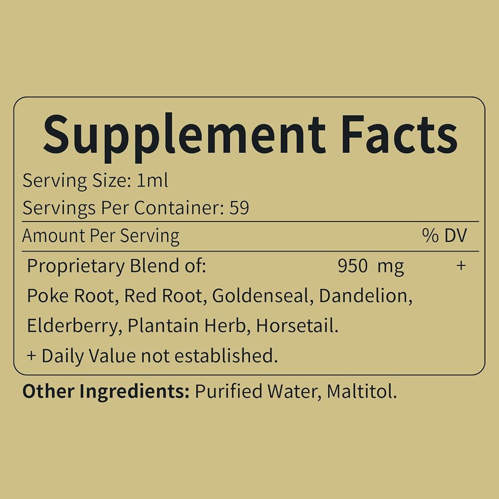 Eubrition Lymphatic Drainage Poke Root Drops