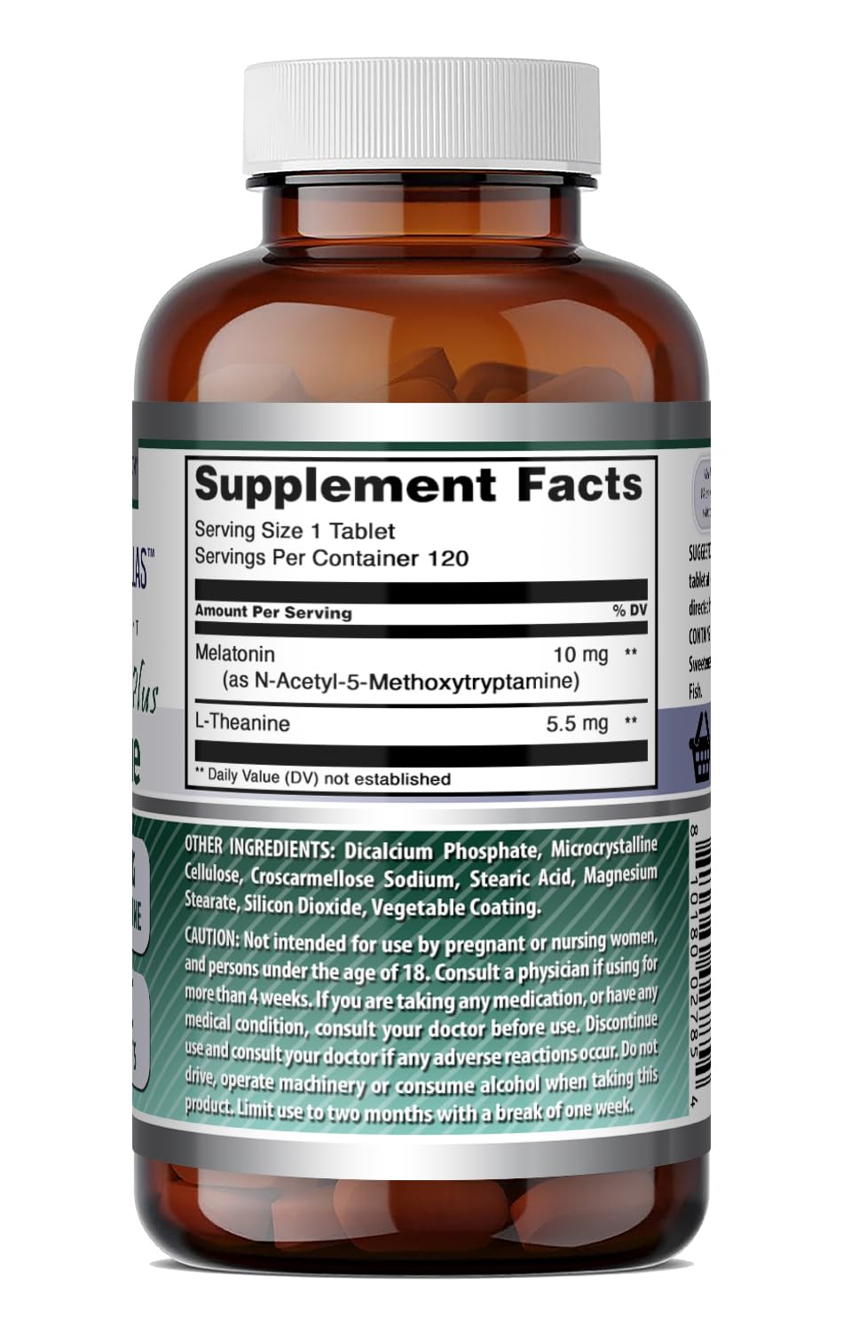 Amazing Formulas Melatonin 10 Mg Plus L-Theanine 5.5 Mg Supplement