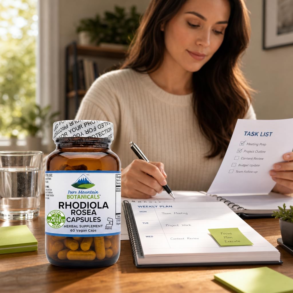 Pure Mountain Botanicals Rhodiola Rosea 250mg - 60 Vegetarian Capsules - image 5