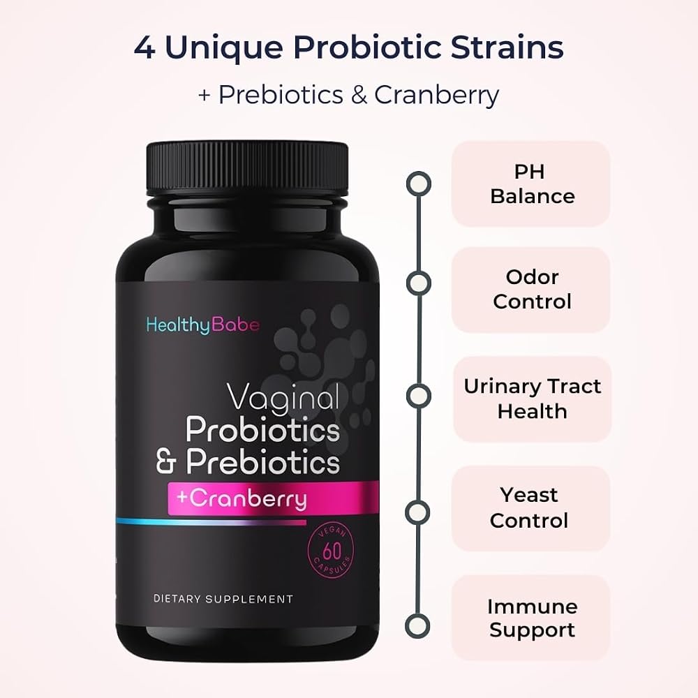 Healthy Babe Vaginal Probiotics with Cranberry - 60 Capsules - image 6