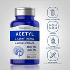 Piping Rock Acetyl L-Carnitine and Alpha Lipoic Acid - 90 Capsules - image 3