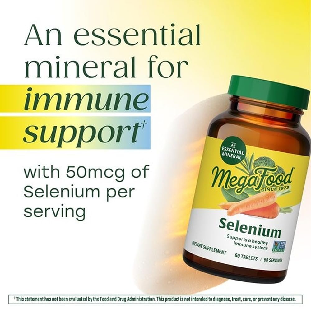 MegaFood Selenium 50mcg Immune Support - 60 Tablets - image 3