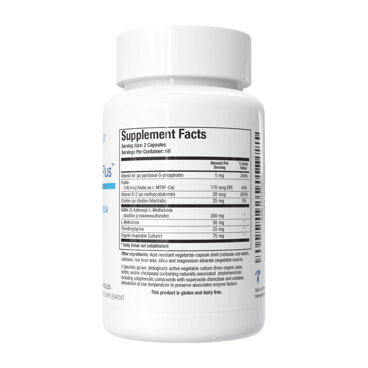 BIOTICS RESEARCH SAMethylate Plus Folate 5MTHF - 120 Capsules - image 3