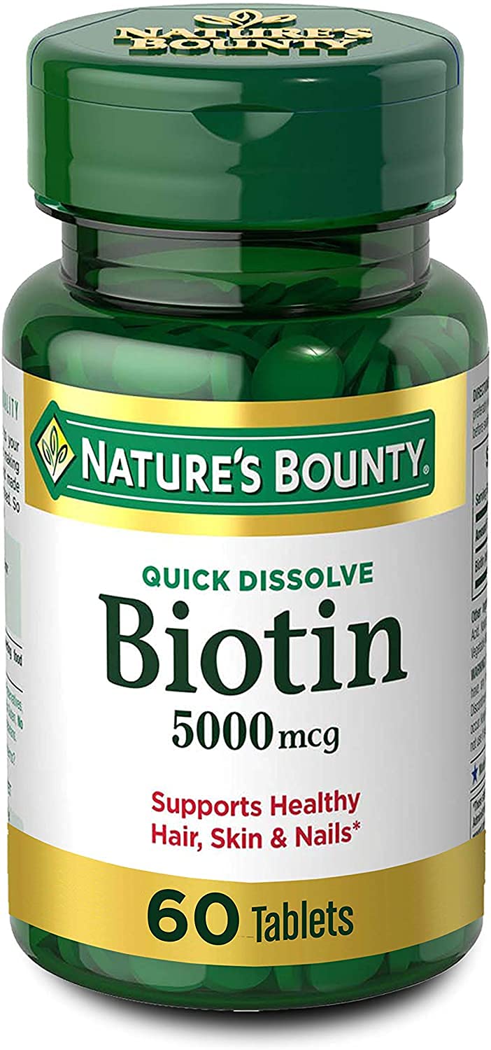 Nature's Bounty Biotin 5000 mcg Quick Dissolve Tablets - 120 Count