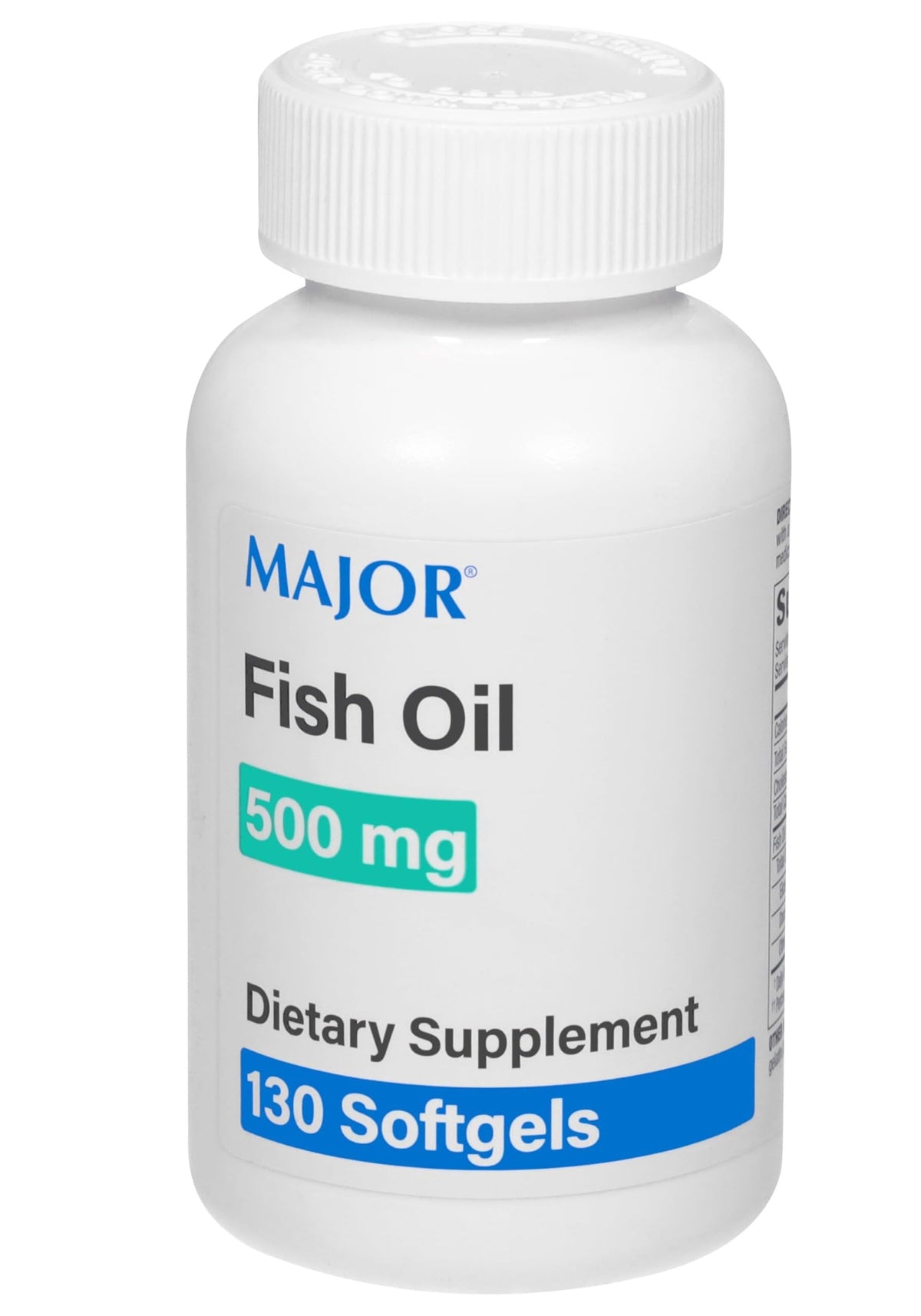 MAJOR Fish Oil 500mg Softgels - Omega-3 Fish Oil Supplement - Dietary