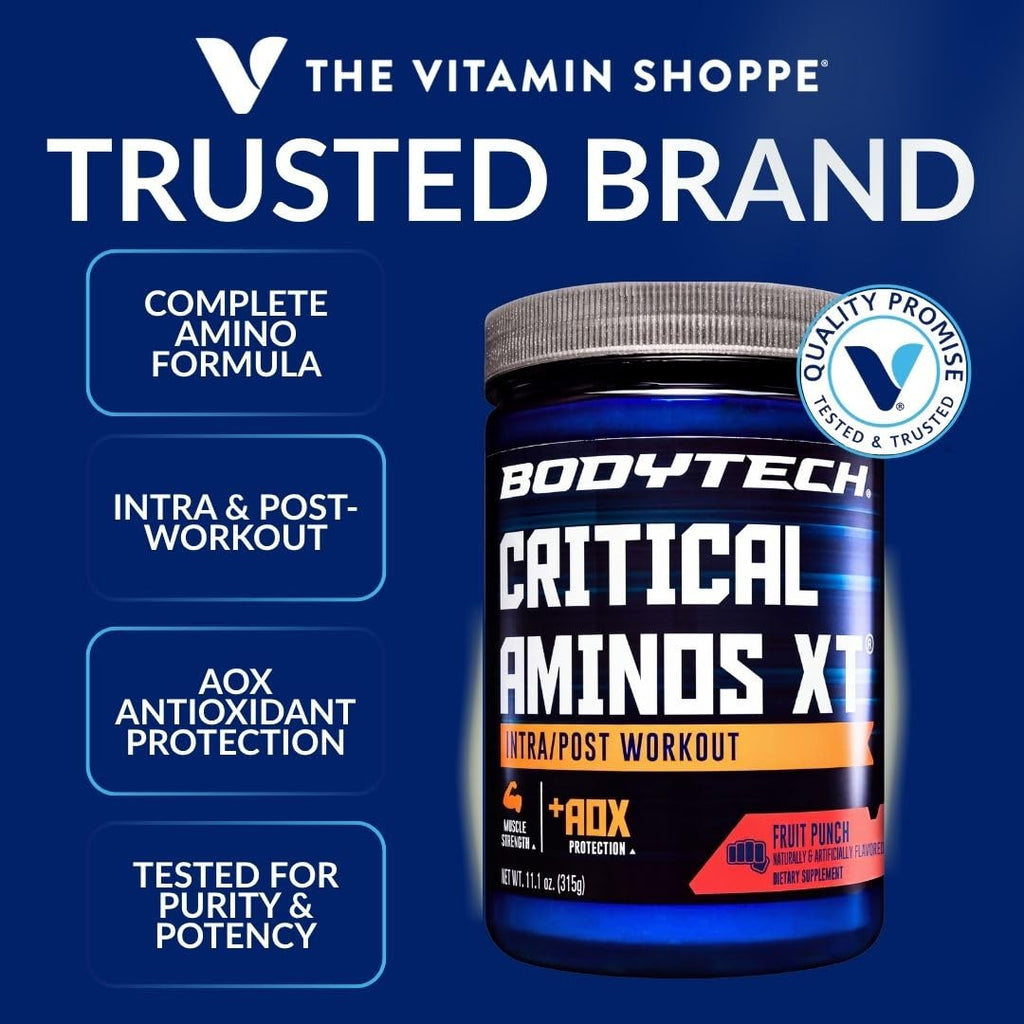 BodyTech Critical Aminos XT Powder Fruit Punch - 45 Servings - image 2