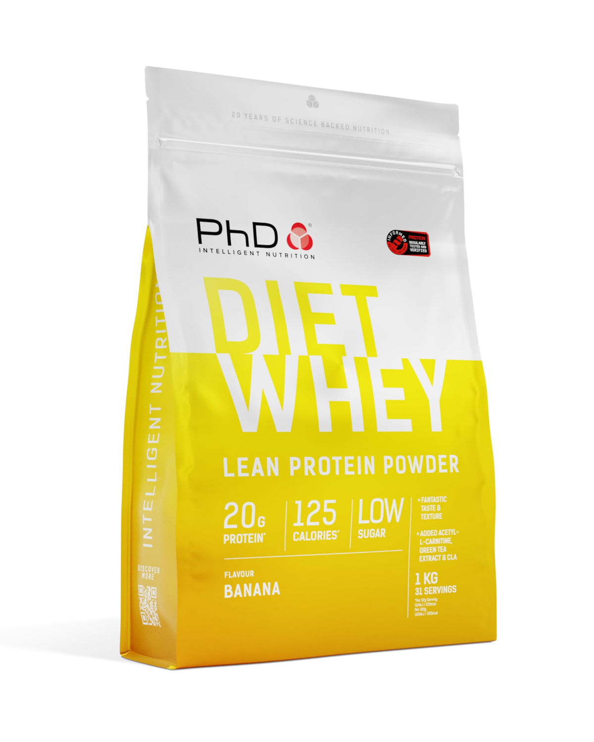 PhD Diet Whey Protein Powder Banana - 1kg
