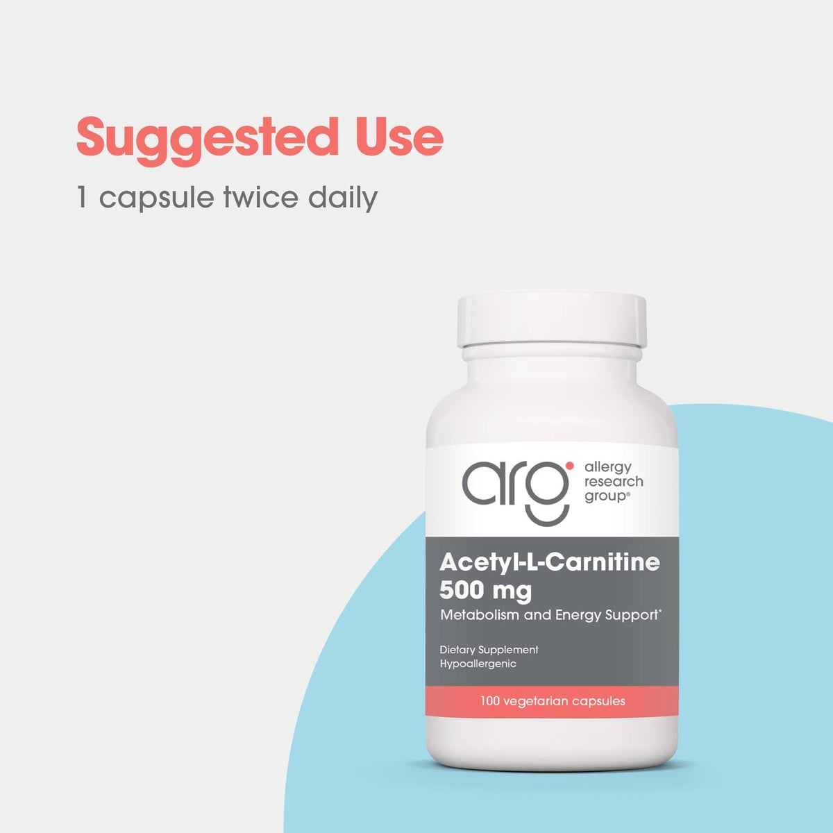 Allergy Research Group Acetyl L-Carnitine 500 mg - 100 Capsules - image 4