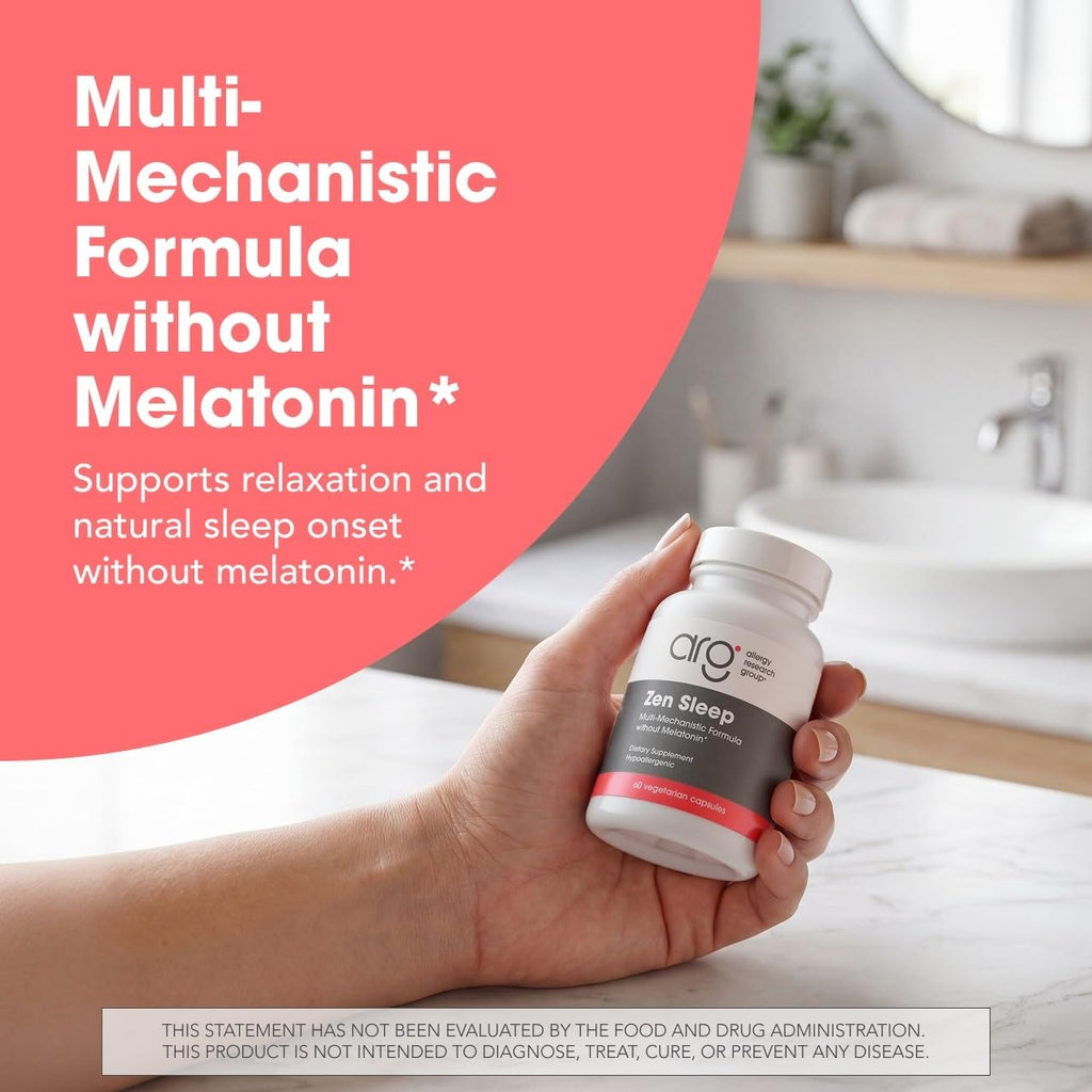 Allergy Research Group Zen Sleep L-Theanine GABA 5-HTP - 60 Capsules - image 2