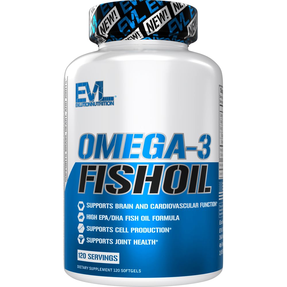 Evlution Nutrition Triple Strength Omega 3 Fish Oil - 120 Softgels