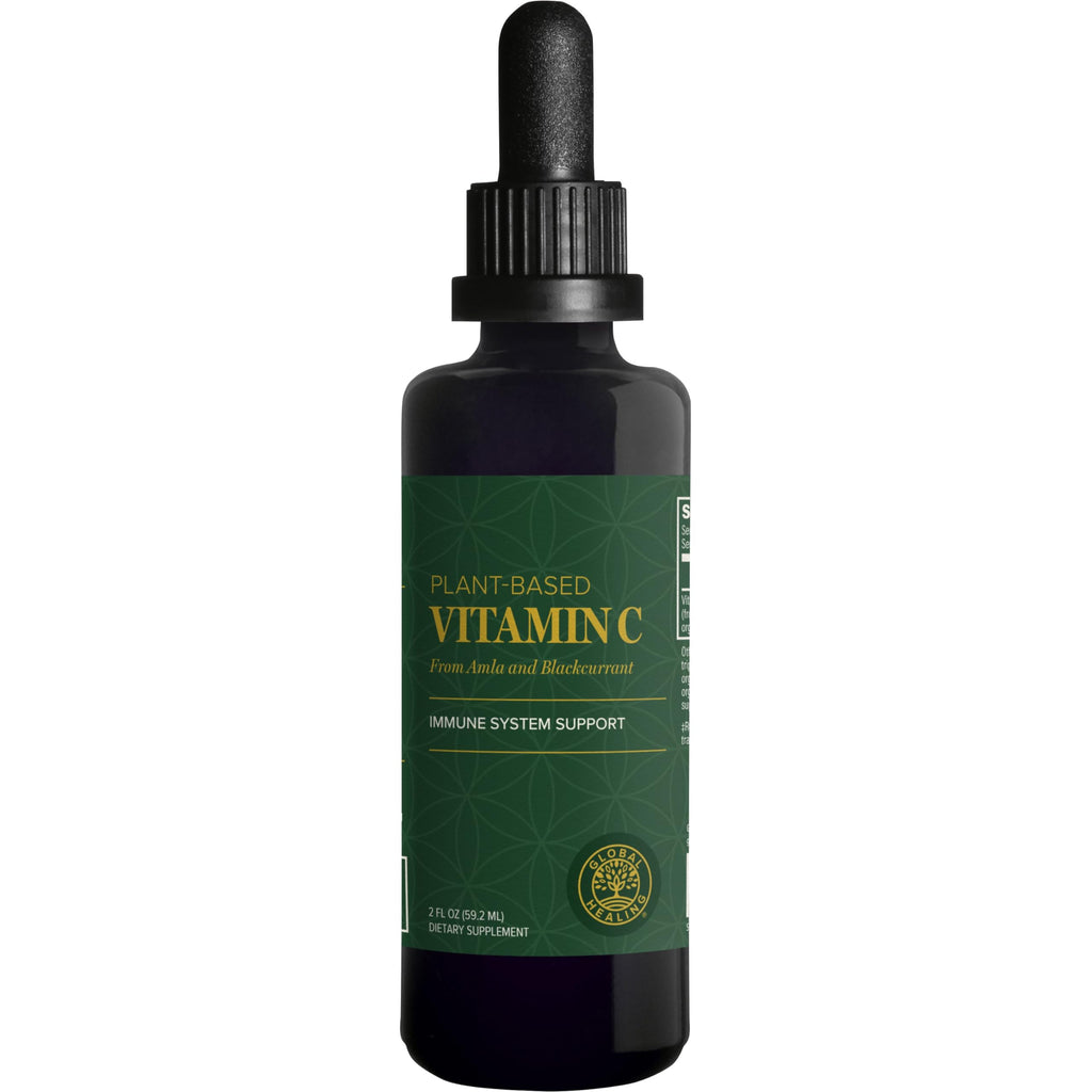 Global Healing Center Organic Vitamin C Liquid Drops 500mg - 2 Fl Oz