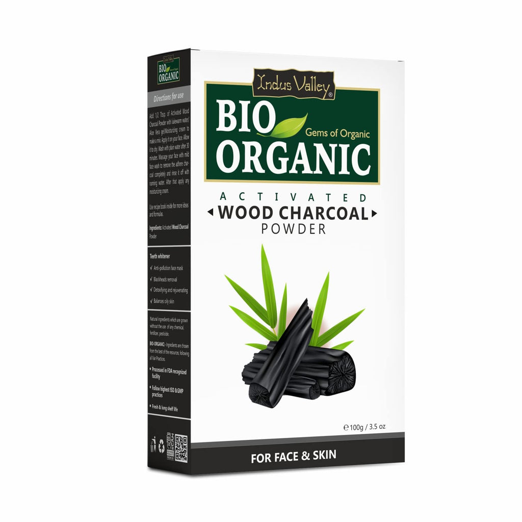 INDUS VALLEY Activated Charcoal Powder for Skin - 100g