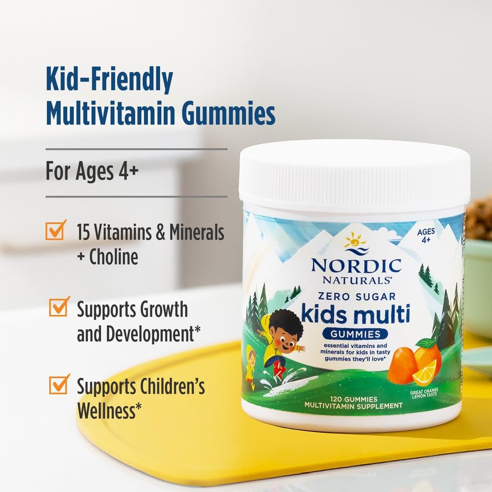 Nordic Naturals Zero Sugar Kids Multi Gummies Ages 4+ - 120 Count - image 3