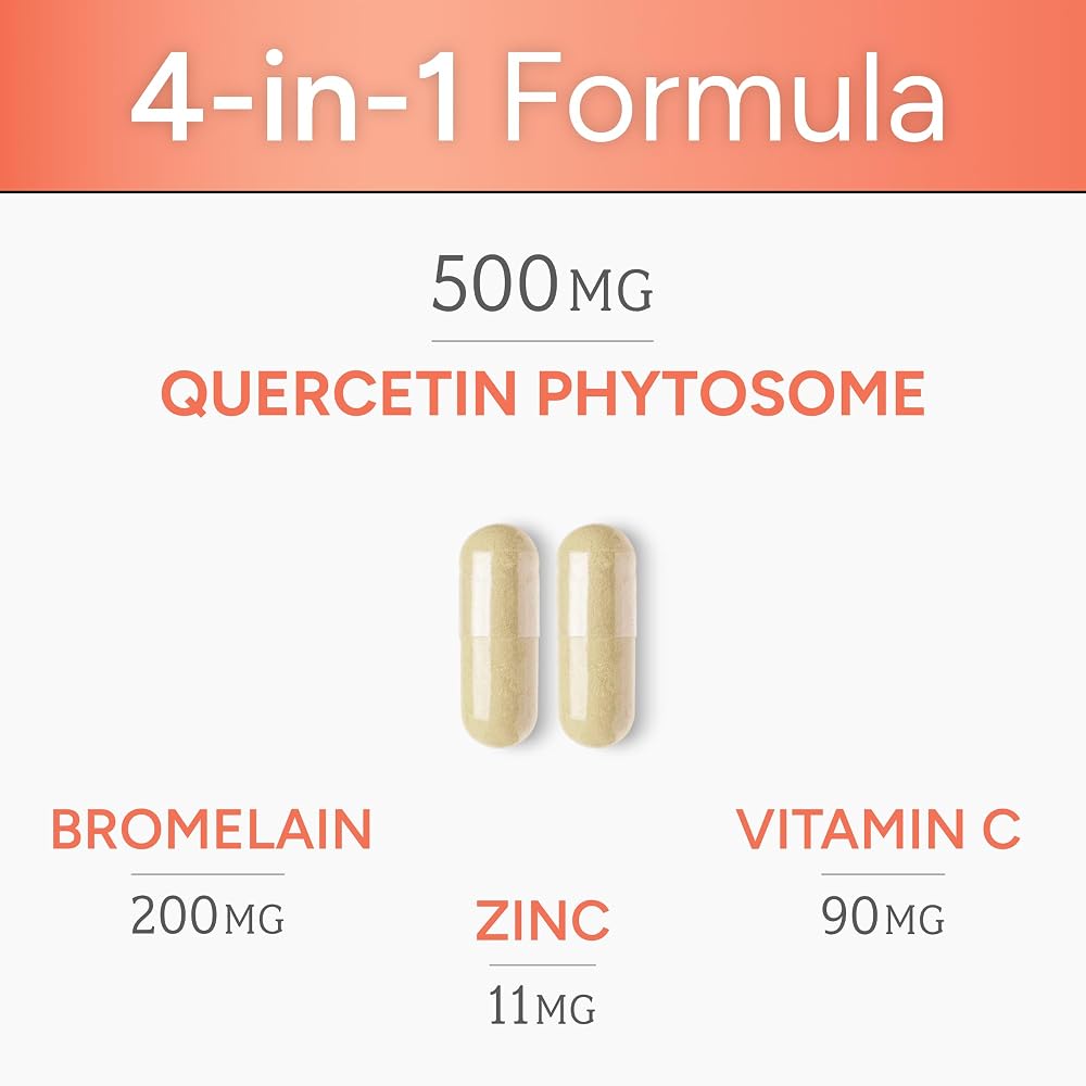 Natural Approach Quercetin with Bromelain 500mg - 60 Capsules - image 3