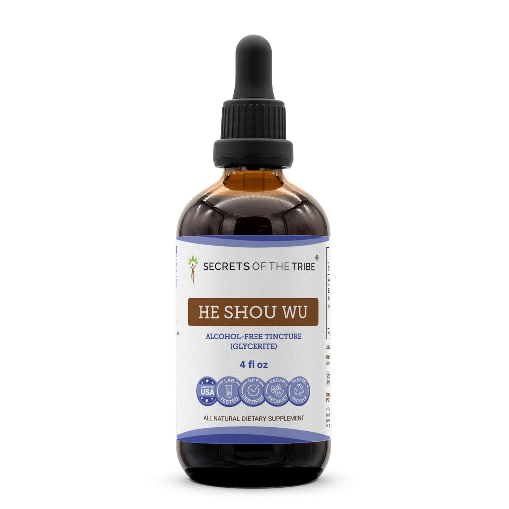 Secrets of the Tribe He Shou Wu Liquid Extract for Energy & Vitality - 4 fl oz