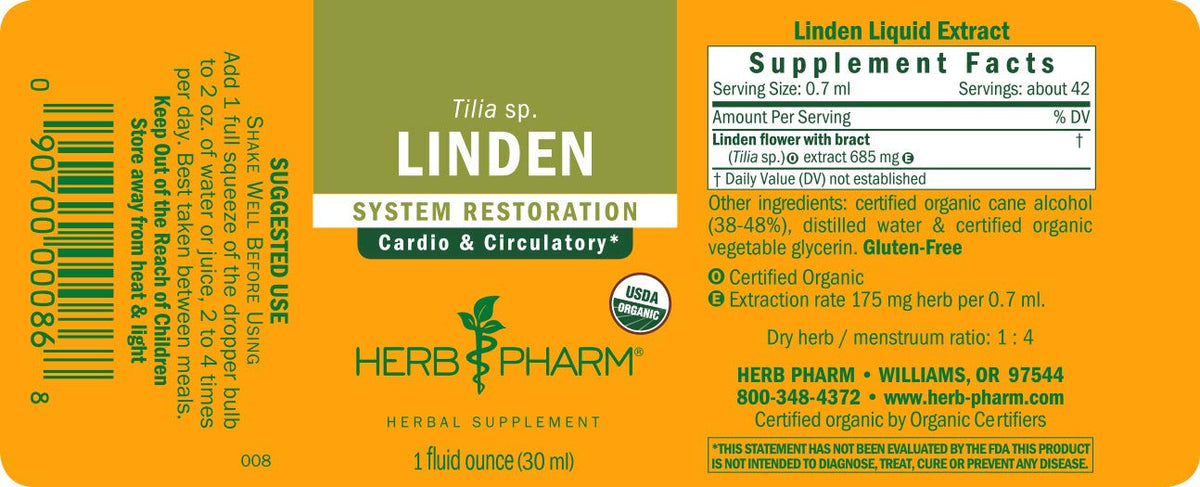 Herb Pharm Linden Liquid Extract for Cardiovascular Support - 1 Fl Oz - image 5