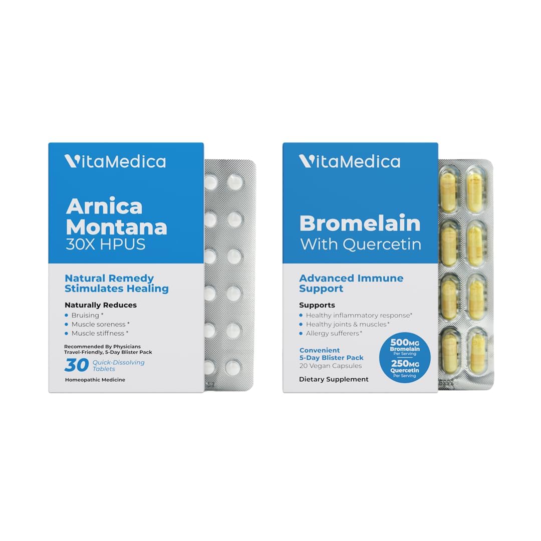 VitaMedica Arnica and Bromelain Bundle for Post Surgery Recovery - 2 Products