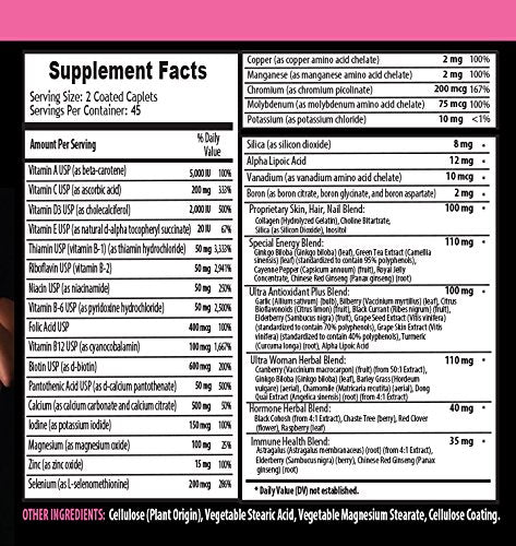 VIP VITAMINS Skin Supplement for Women Ultra Complex 1600MG - 90 Caplets - image 2