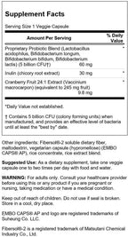 Swanson Cranberry Probiotic 5 Billion CFU - 60 Vegetarian Capsules - image 2