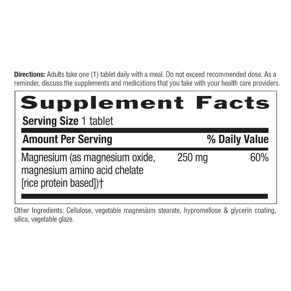 Country Life Chelated Magnesium 250mg Tablets - 240 Count - image 5
