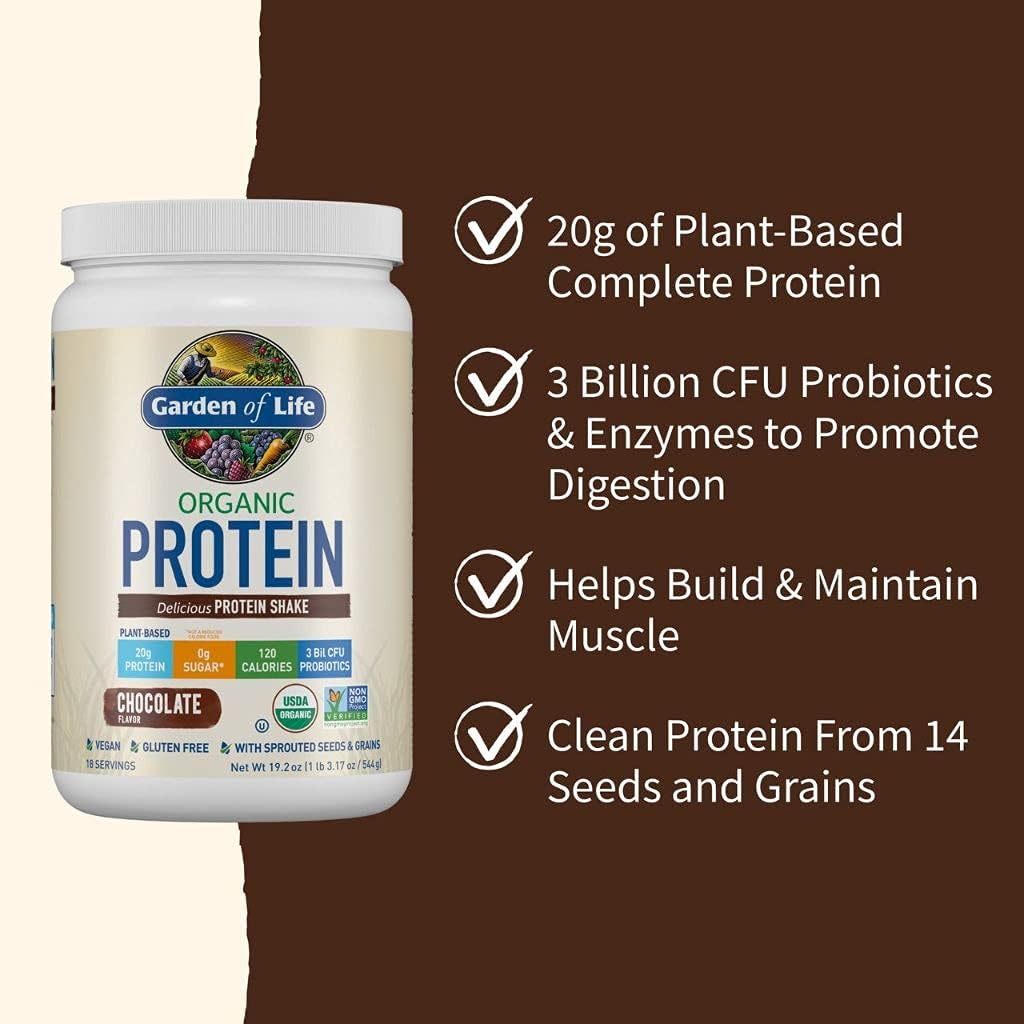 Garden of Life Organic Protein Shake Powder Chocolate - 1.2 lb - image 5