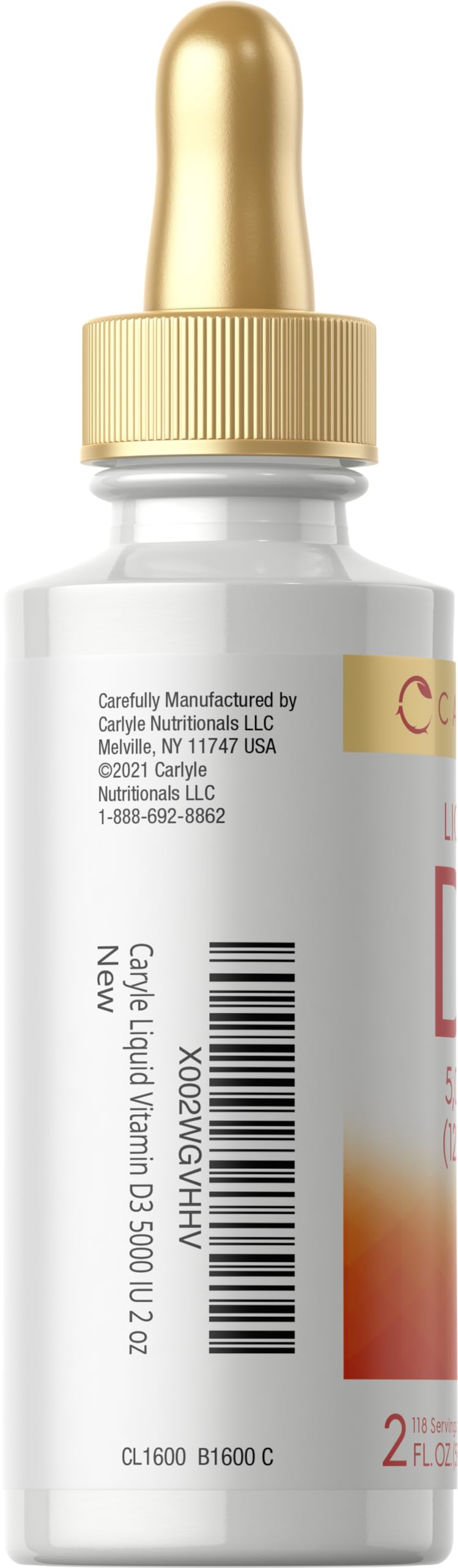 Carlyle Liquid Vitamin D3 5000 IU - 2 fl oz - image 3