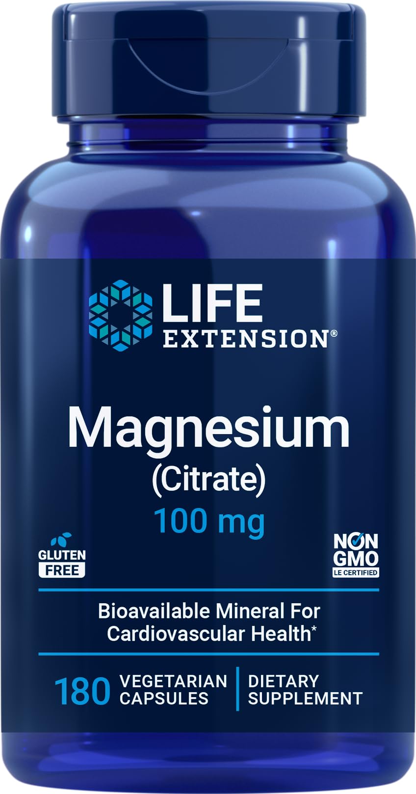 Life Extension Magnesium Citrate 100 mg Magnesium Supplement for Men