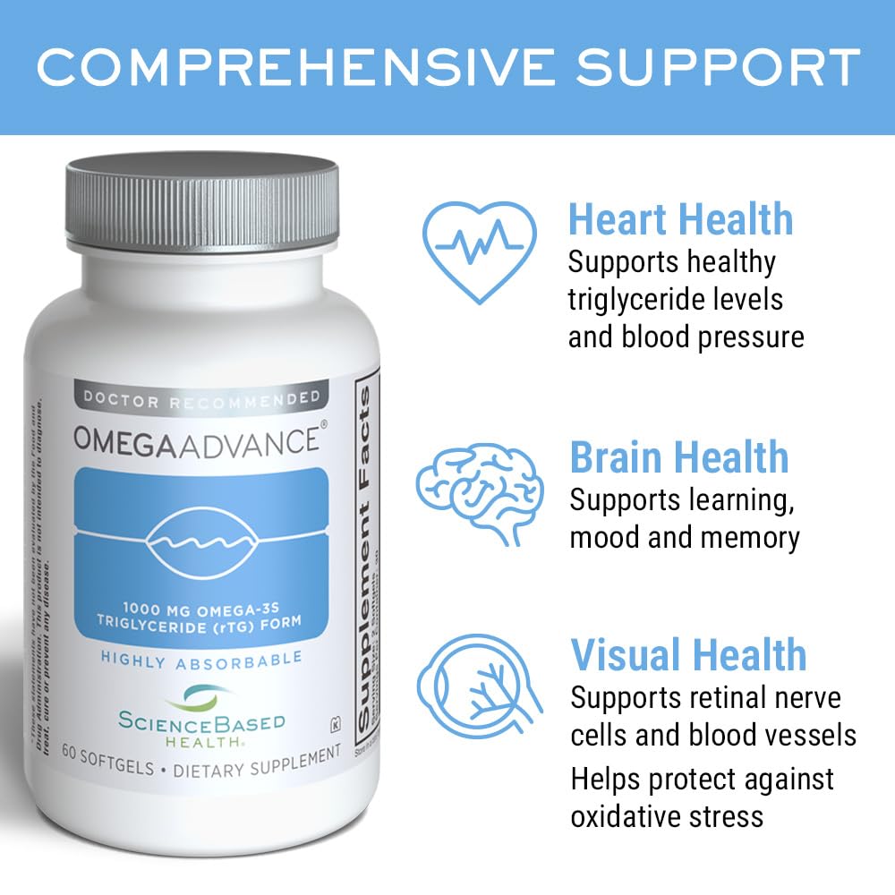 ScienceBased Health OmegaAdvance Omega-3 Fish Oil with Lutein - 60 Softgels - image 3