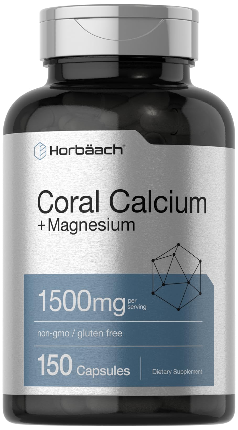 Horbäach Coral Calcium 1500mg Capsules - 150 Count