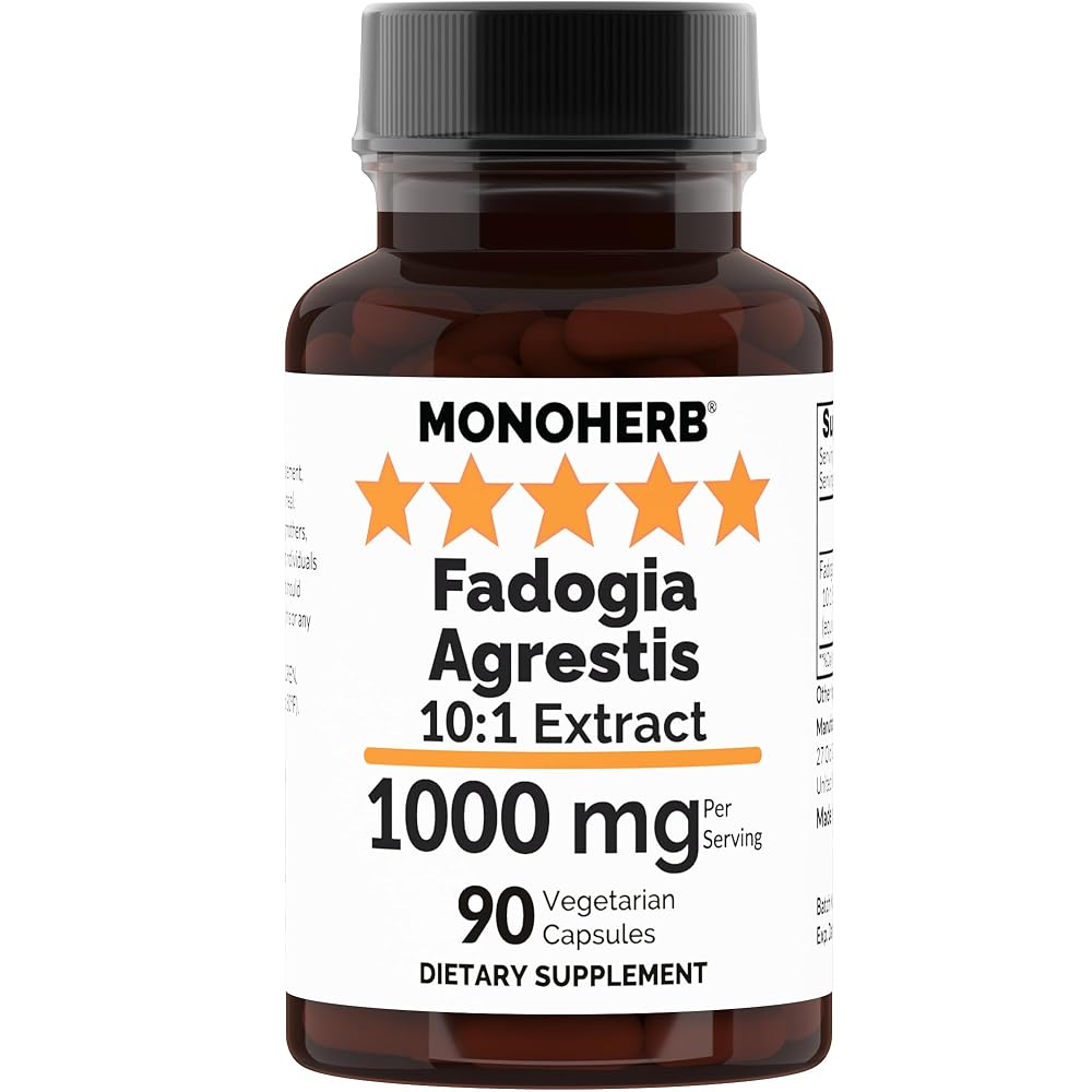 MONOHERB Fadogia Agrestis 10:1 Extract 1000 mg - 90 Vegetarian Capsules