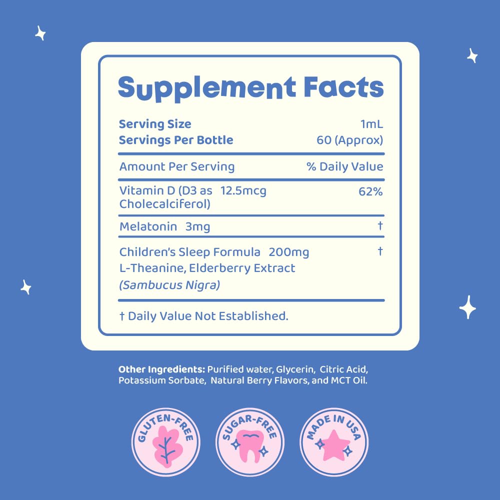 JoySpring SleepBerry Kids Melatonin 3mg Drops - 120 Servings - image 7