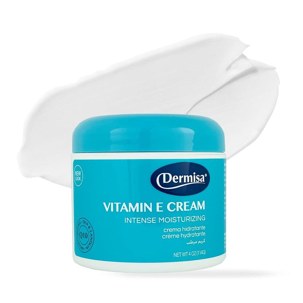 Dermisa Vitamin E Cream with Cocoa Butter for Dry Skin - 4 oz