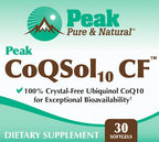 Peak Pure & Natural CoQSol10 CF Ubiquinol CoQ10 - 30 Softgels - image 2
