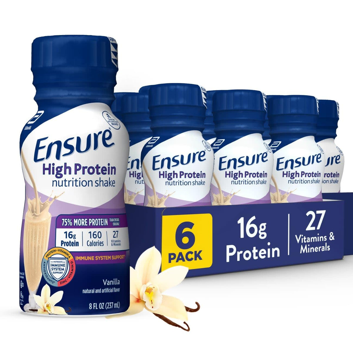 Ensure High Protein Vanilla Nutrition Shake - 6 Pack