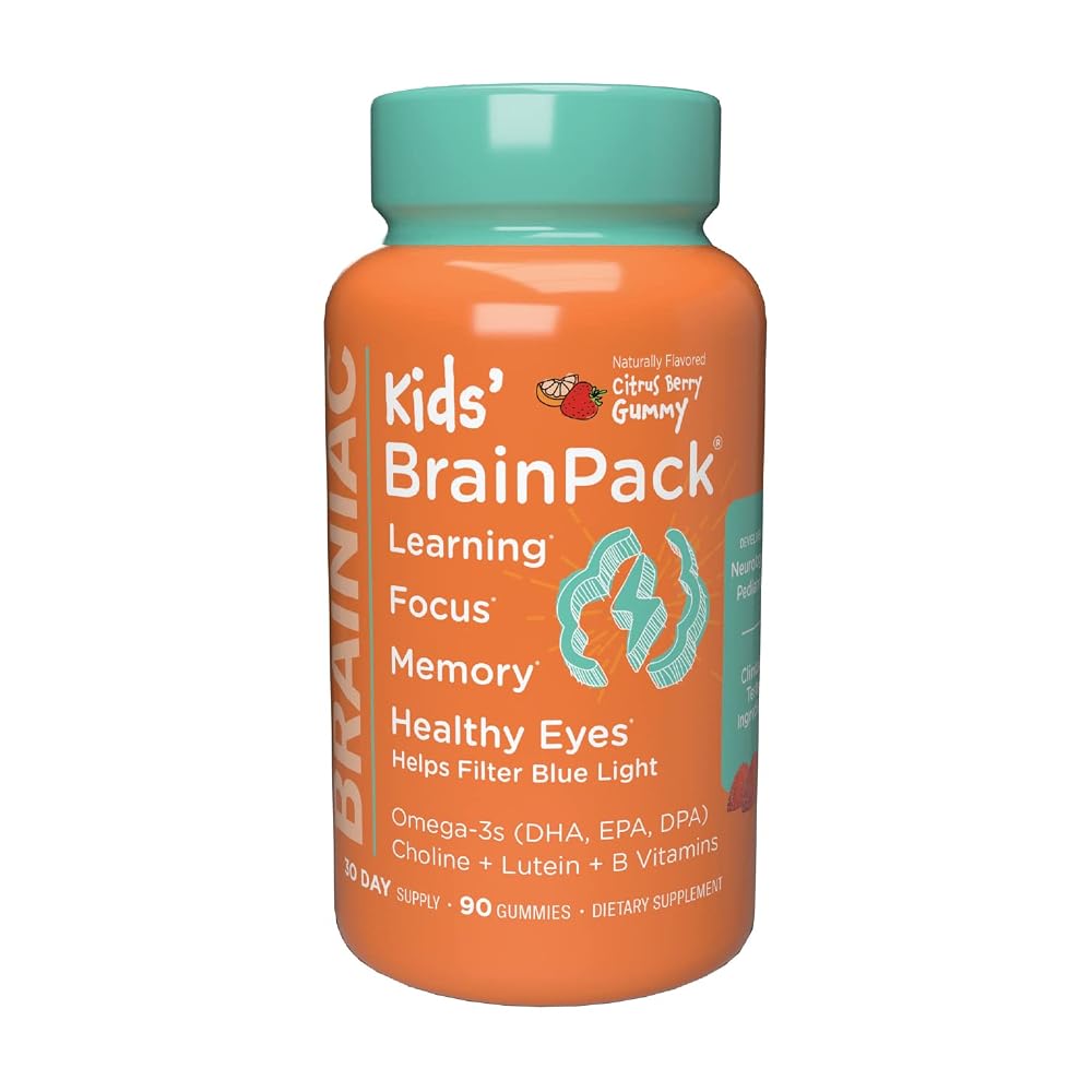Brainiac Kids Daily BrainPack Gummies Brain Health - 90 Gummies
