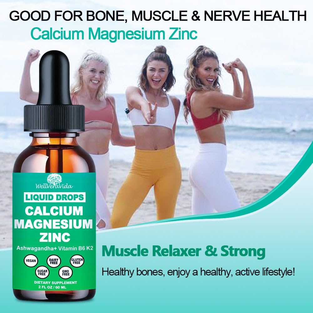 WellVeraVida Calcium Magnesium Zinc D3 Supplement