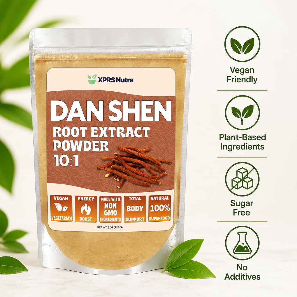 XPRS Nutra Dan Shen Root Extract Powder 10:1- Premium Dan Shen (Red