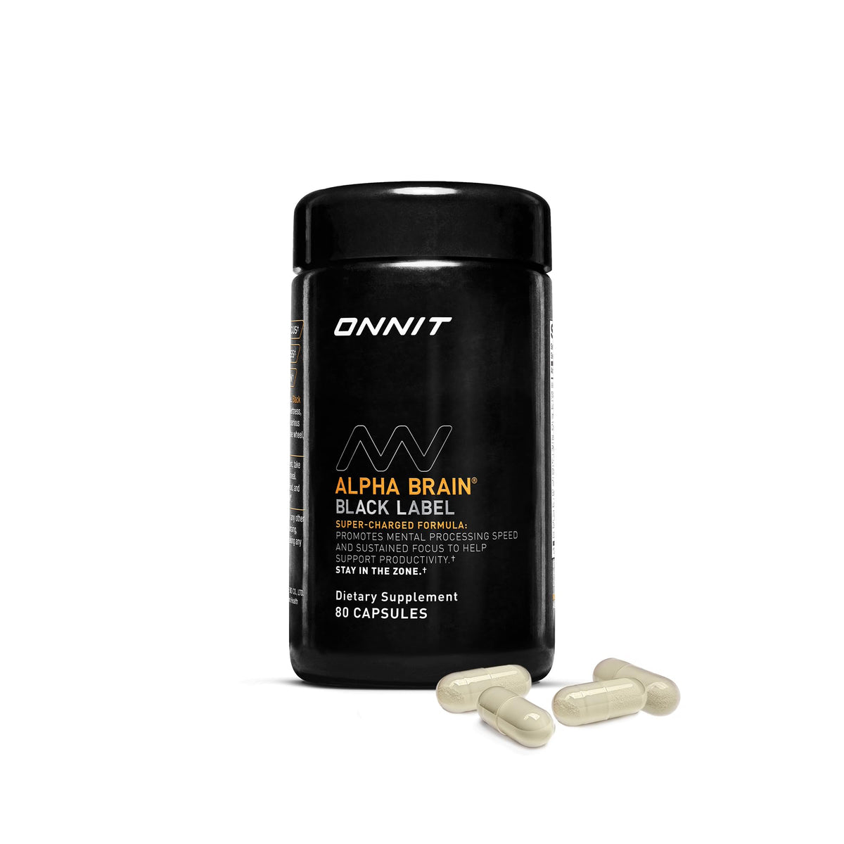 ONNIT Alpha Brain Black Label Nootropic Capsules - 80 Count - image 2