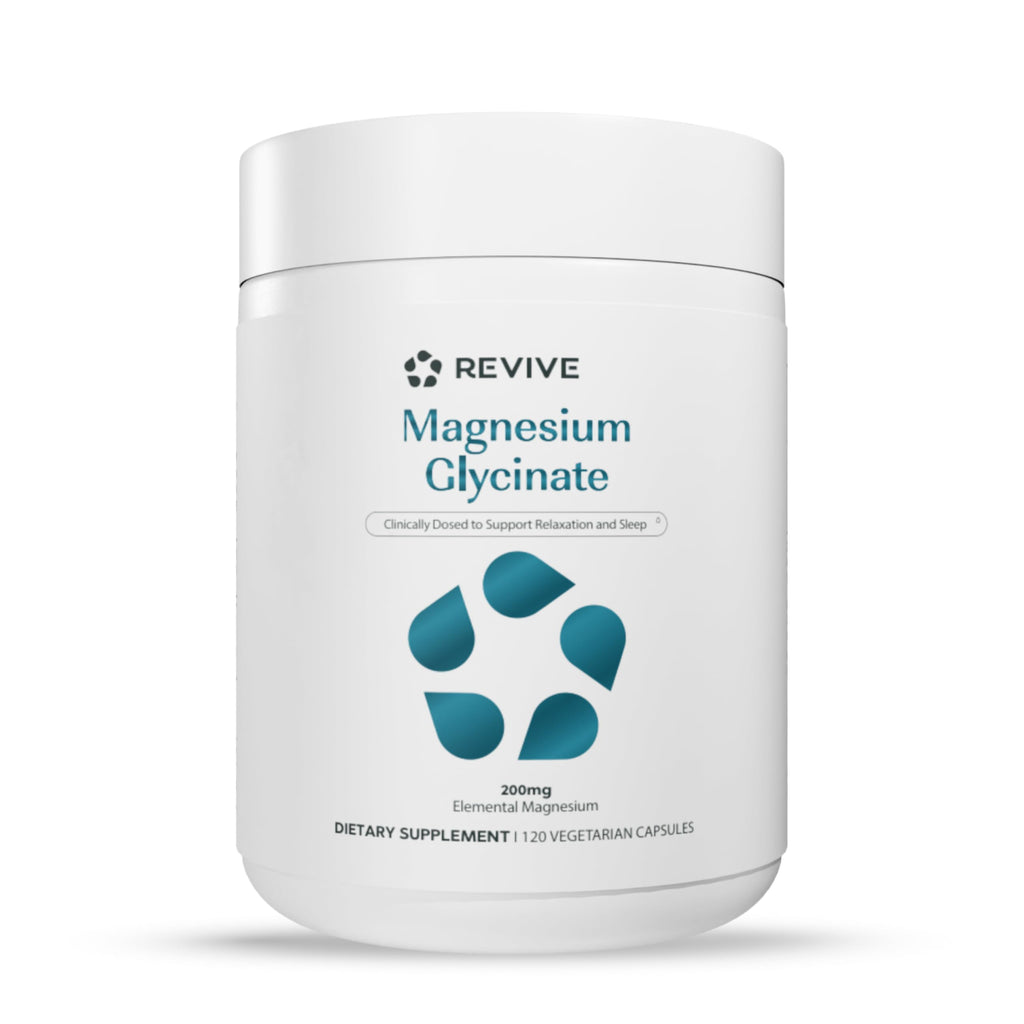 Revive MD Pure Magnesium Glycinate 200mg - 120 Vegetarian Capsules
