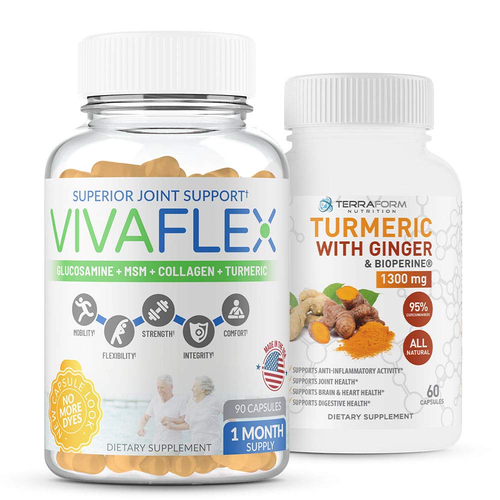 TerraForm Nutrition Vivaflex Plus Turmeric Curcumin Joint Relief