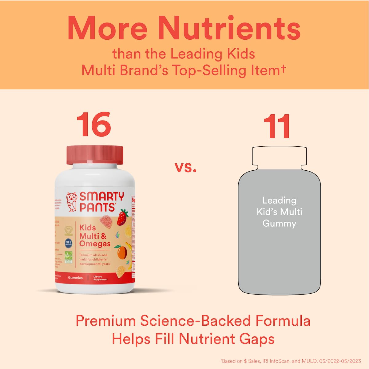 SmartyPants Kids Multivitamin Gummies with Omega 3 - 120 Count - image 5
