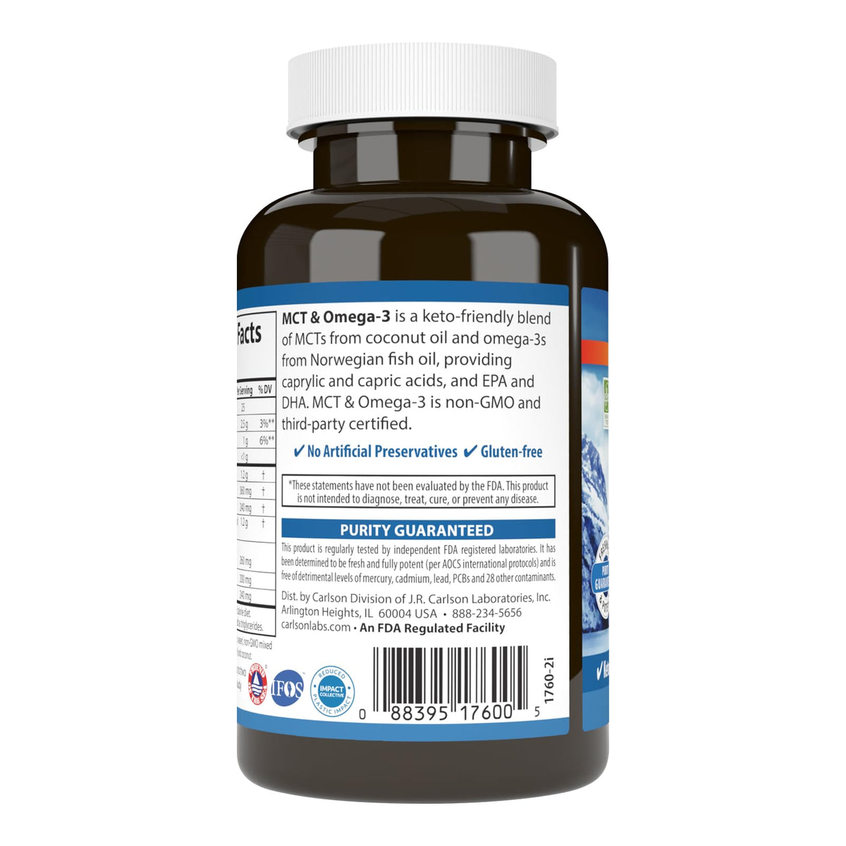 Carlson MCT & Omega-3, with Organic Coconut Oil
