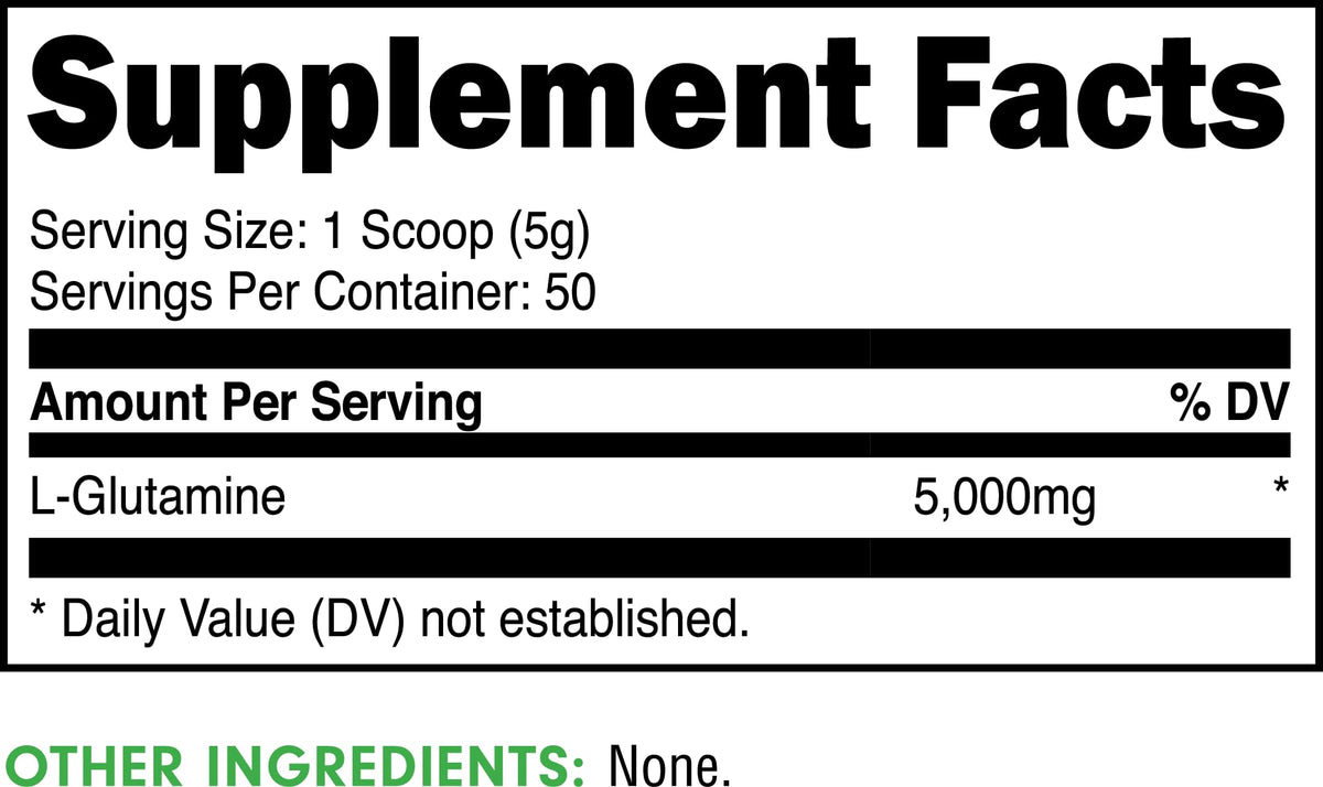 Bucked Up L-Glutamine Powder 5000mg - 50 Servings - image 2