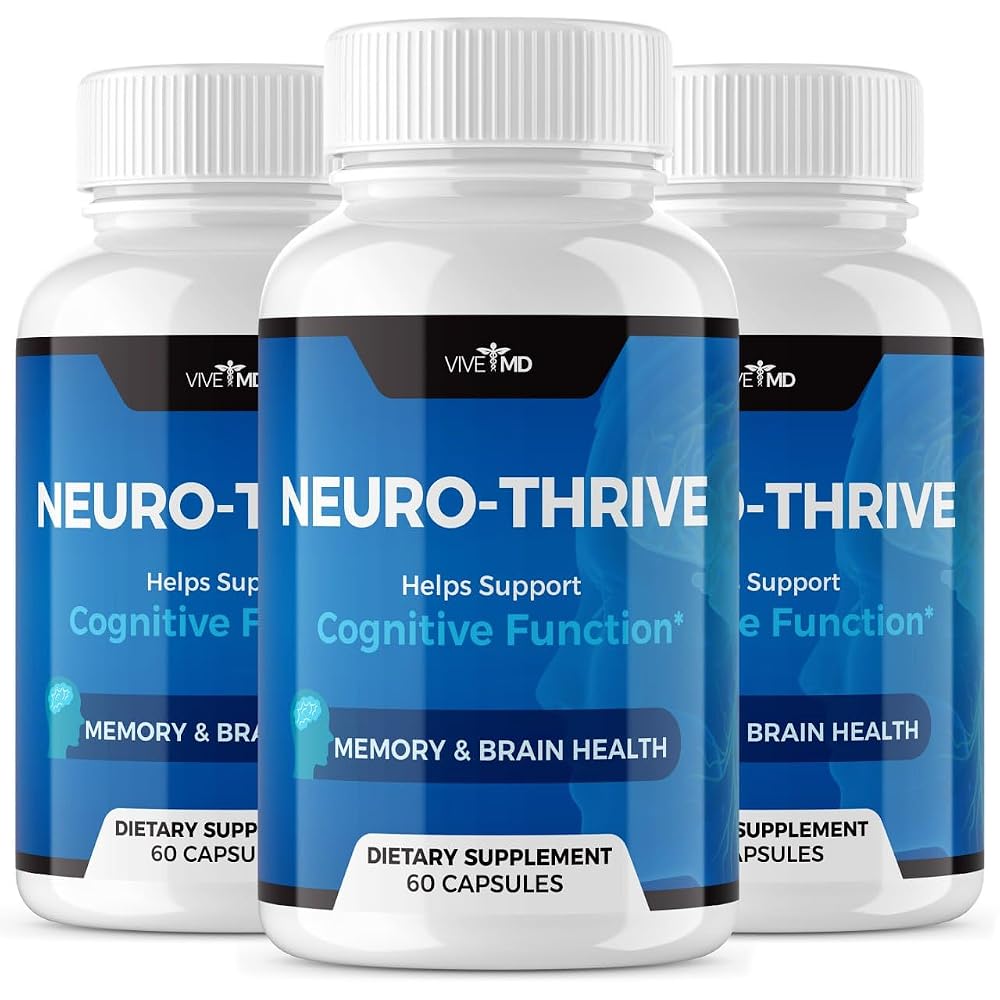 VIVE MD Neuro Thrive Brain Supplement with Ginkgo Biloba - 180 Capsules