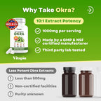 Vitapia Okra Extract 10:1 Ratio - 120 Vegetarian Capsules - image 6
